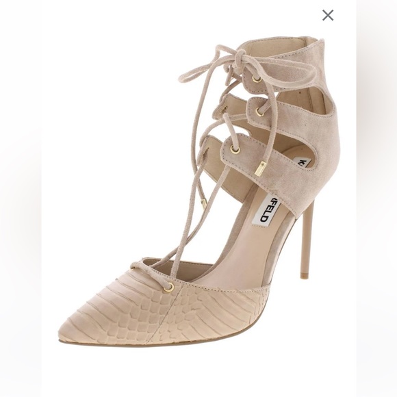 Karl Lagerfeld Shoes - Karl Lagerfeld Addily Lace Up Pump - Natural - Pumps